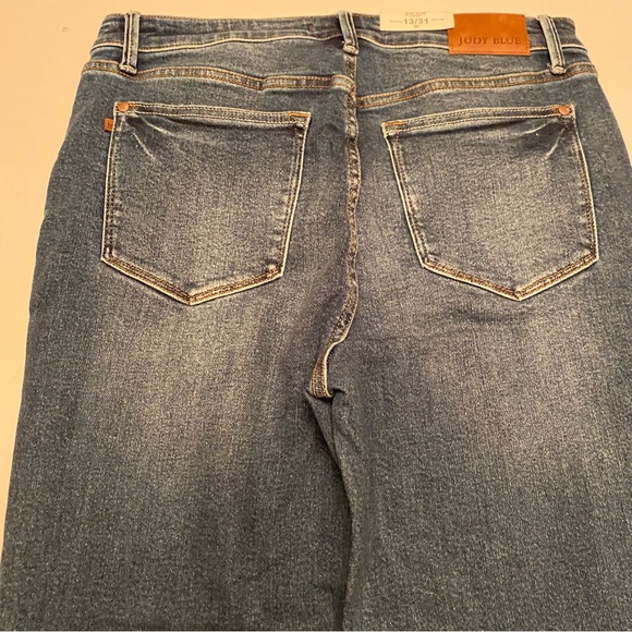 Judy Blue high waist kick flare blue denim jeans. Size 13/31. - Picture 11 of 13